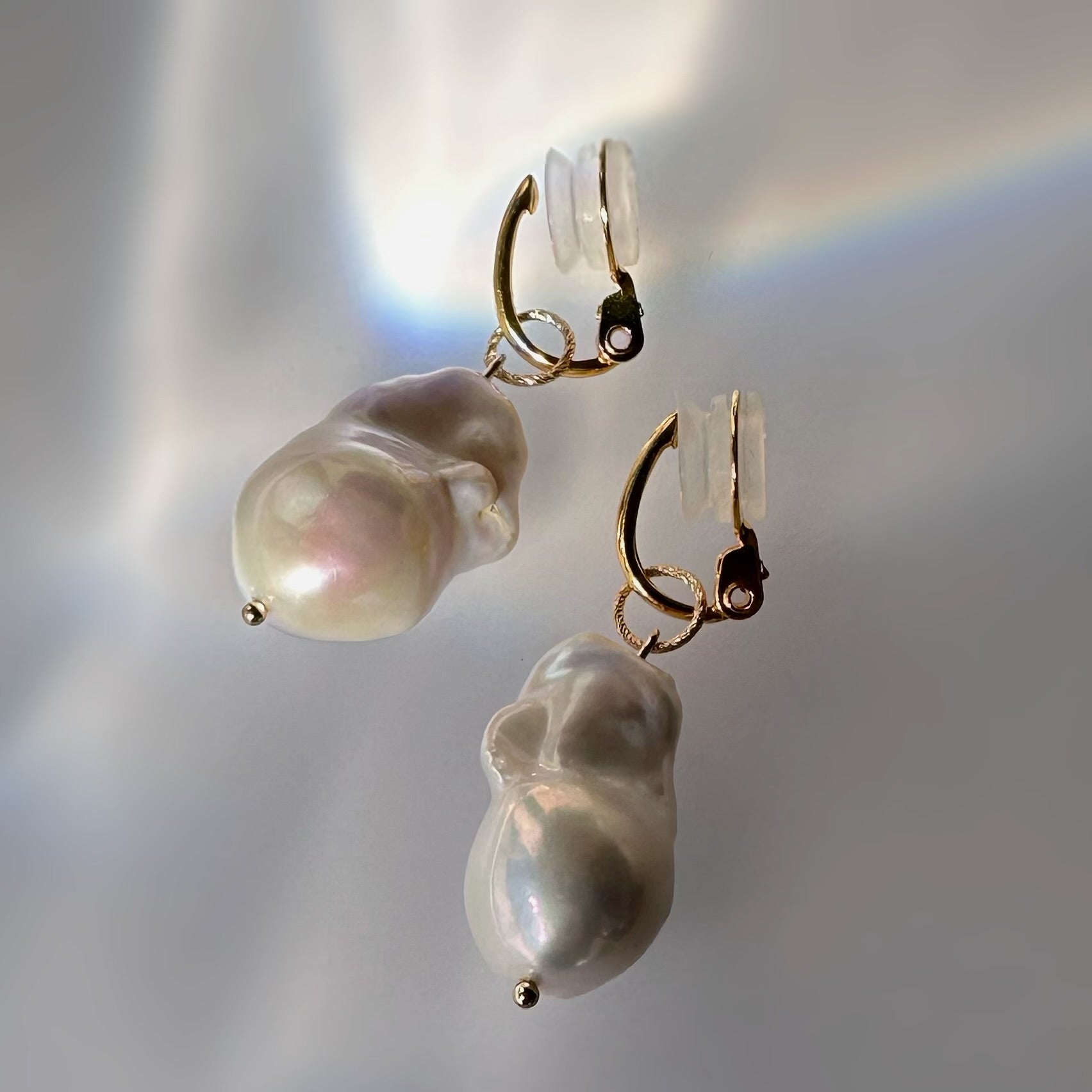 baroque oyster pearl hoop weddingピアス　イヤリング - hikari pearl.