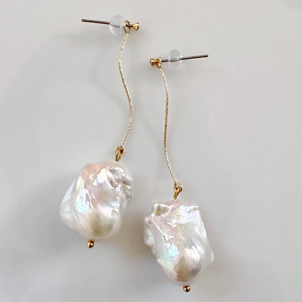 baroque  pearl  s line crystalピアス　イヤリング