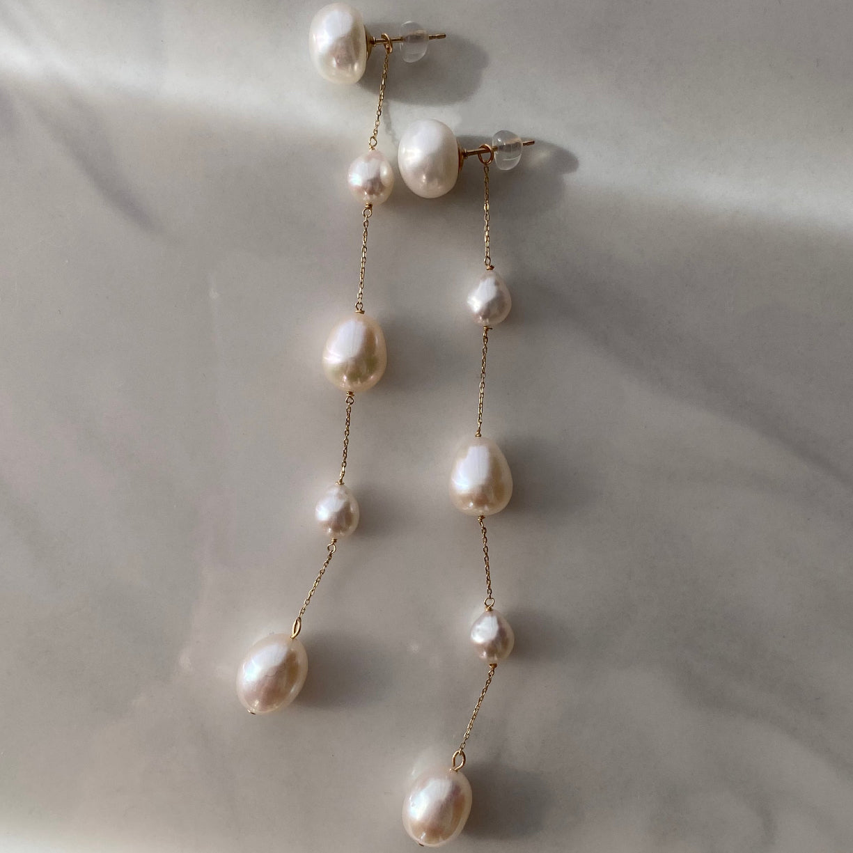 No.3 station  pearl long weddingピアス　イヤリング - hikari pearl.