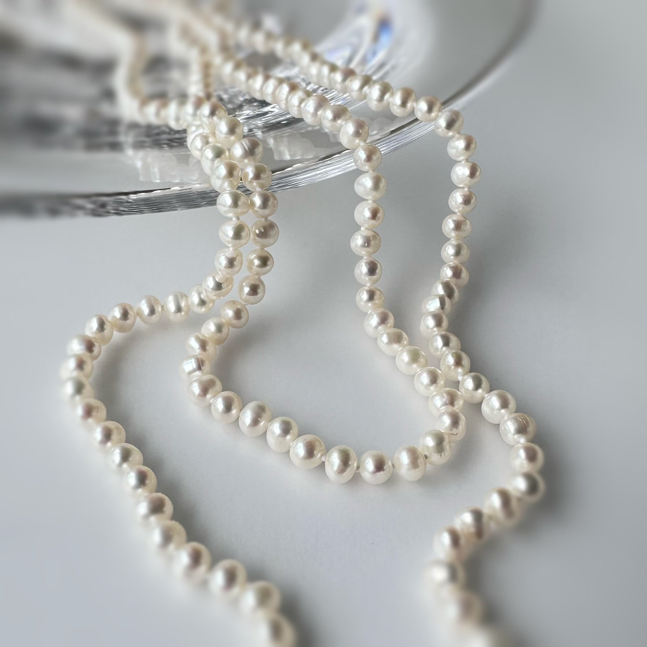 freshwater pearl long necklace all knot 120cm - hikari pearl.