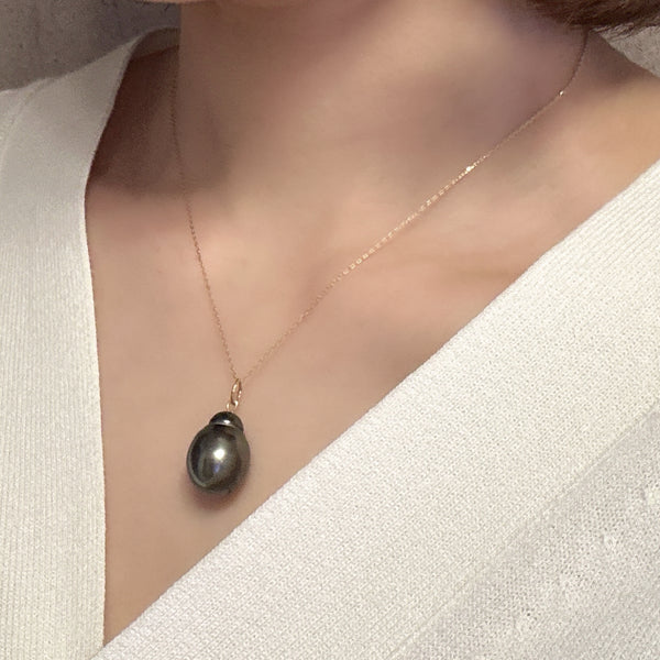 一点もの　baroque tahiti  pearl  pendant top ネックレス