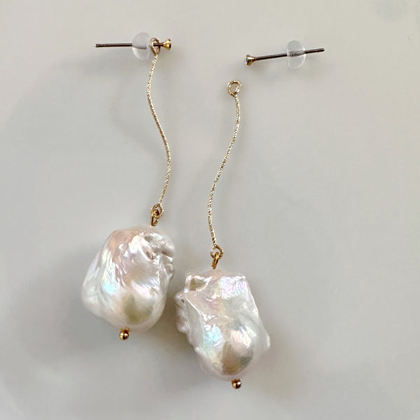 baroque  pearl  s line crystalピアス　イヤリング