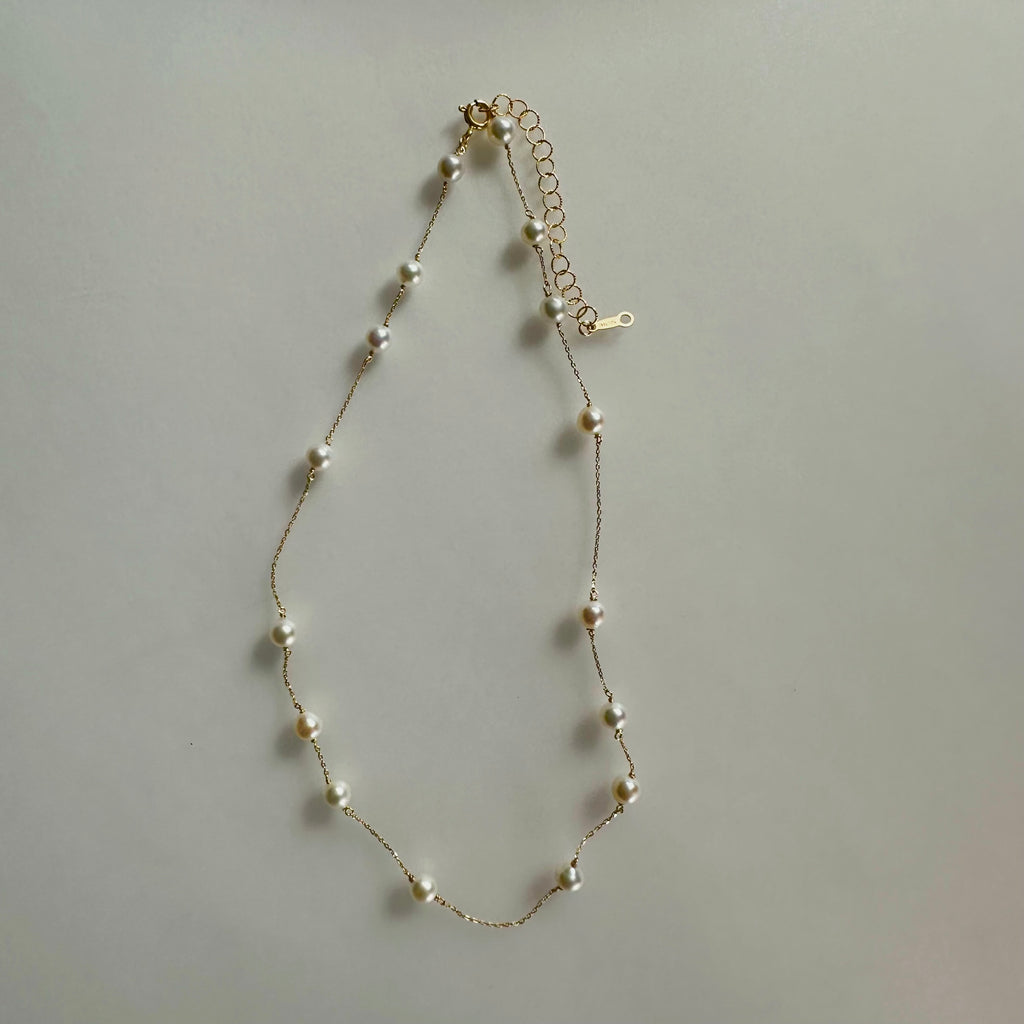 "Mimosa pearl necklace "ベビーパール　k10  チョーカーネックレス