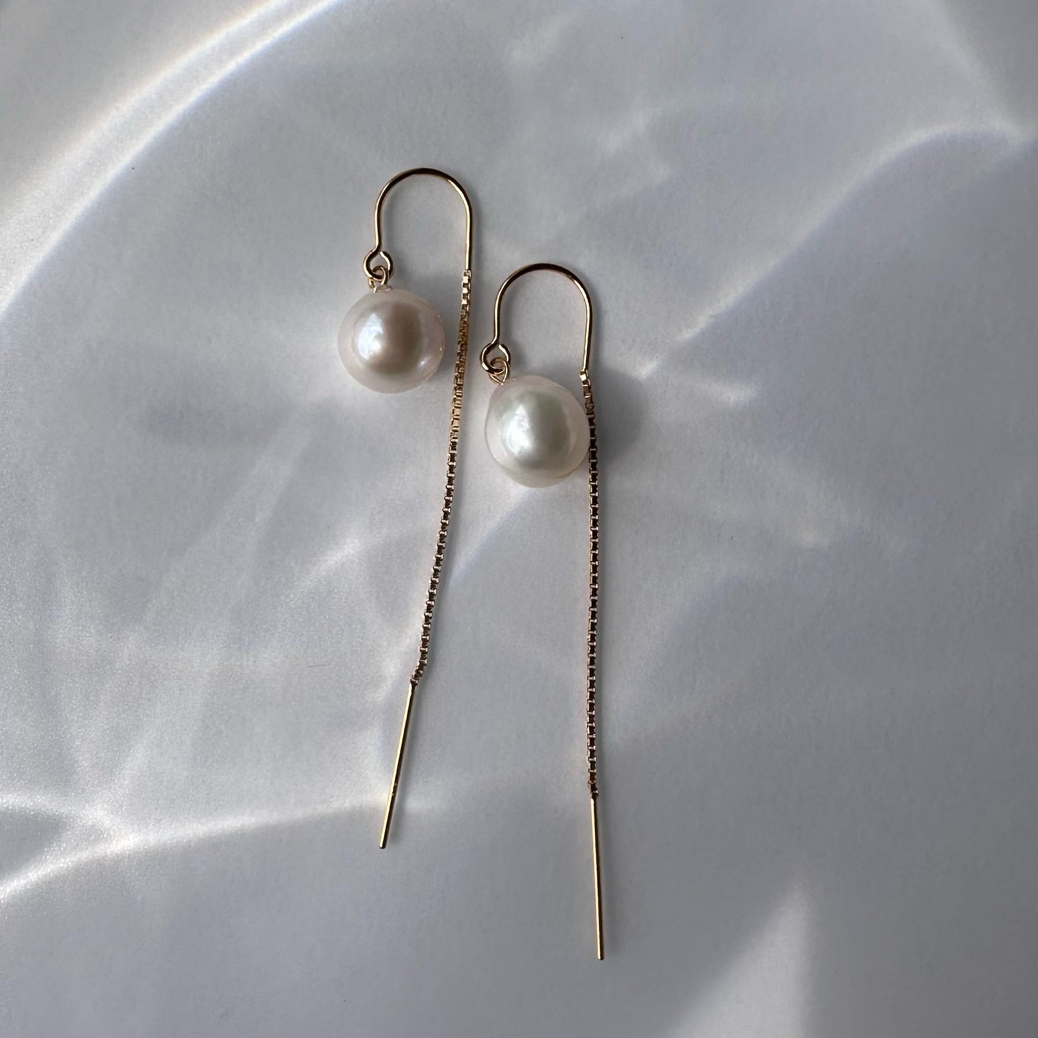 "Lueur Drop リュール ドロップ"  パール　ロングピアス - hikari pearl.