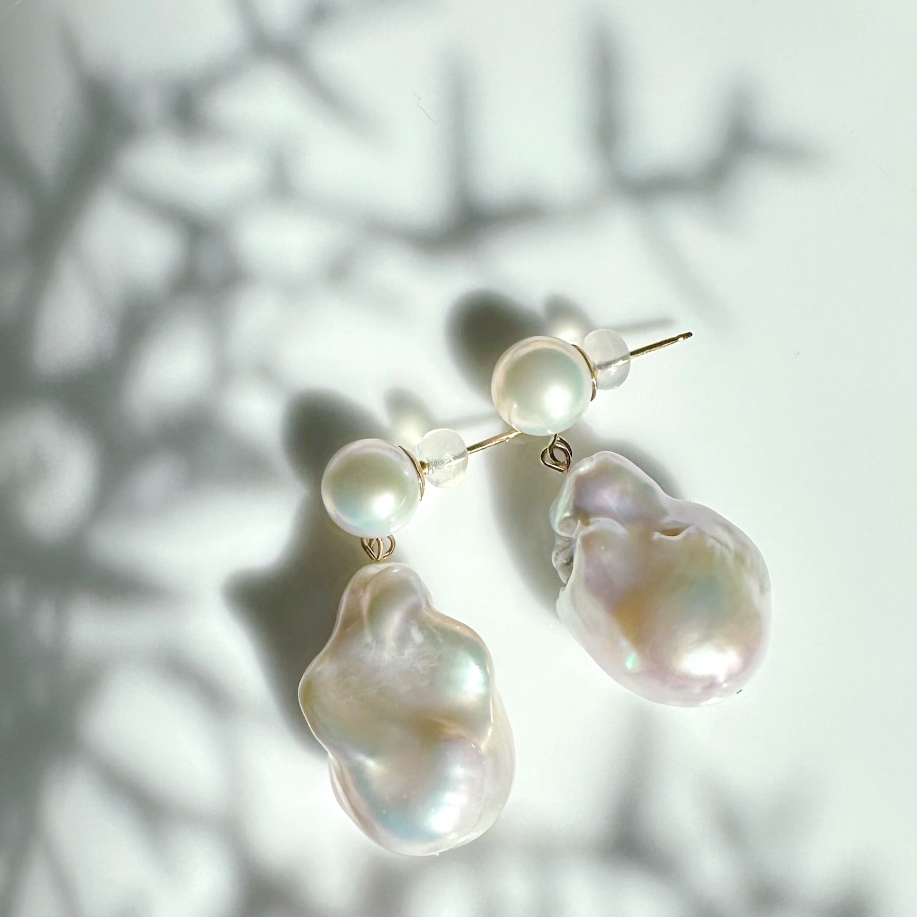 dot oyster baroque  pearl  ピアス　イヤリング - hikari pearl.