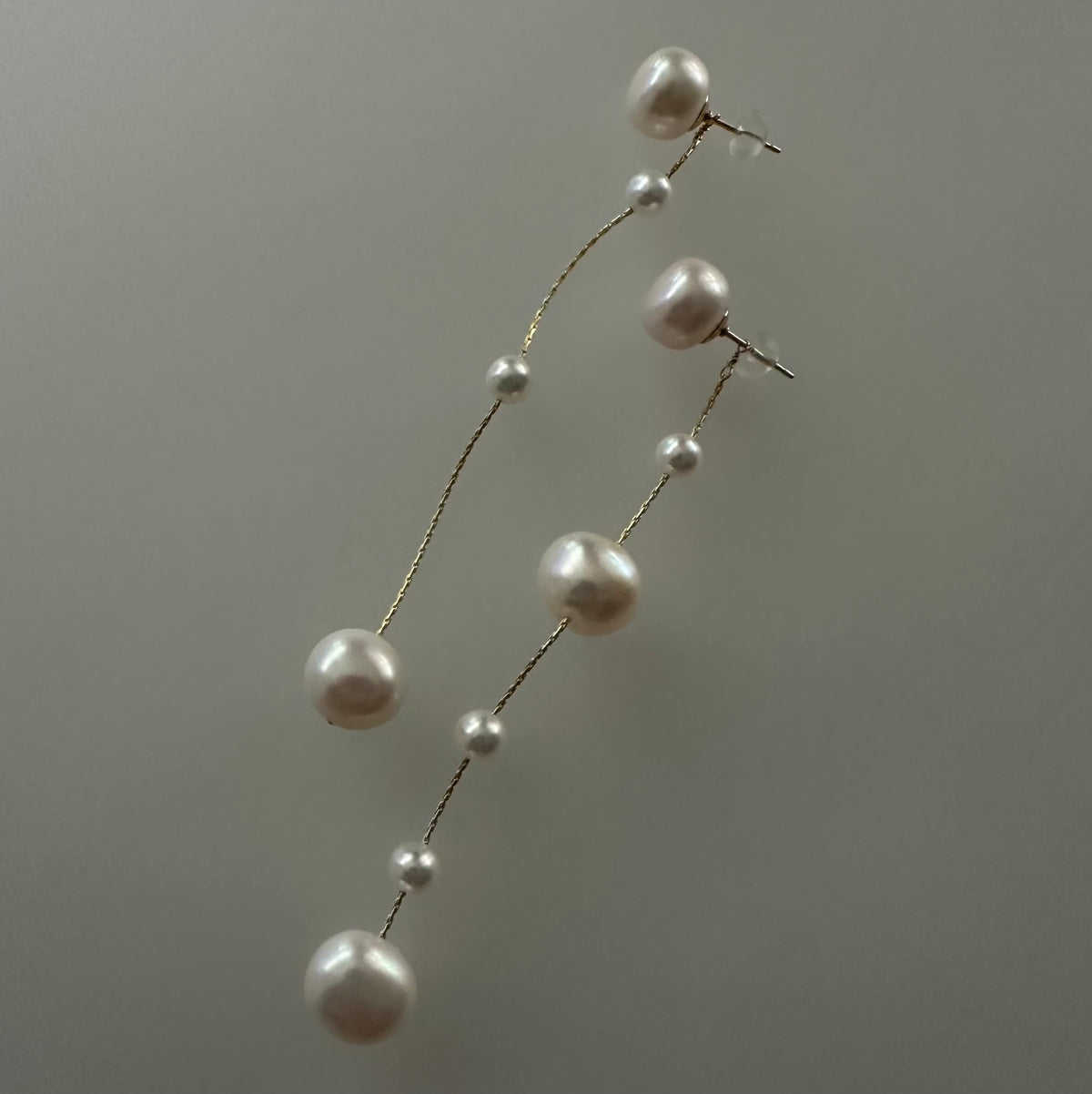 "wisteria pearl ウィステリアパール"  ロングピアス／イヤリング - hikari pearl.