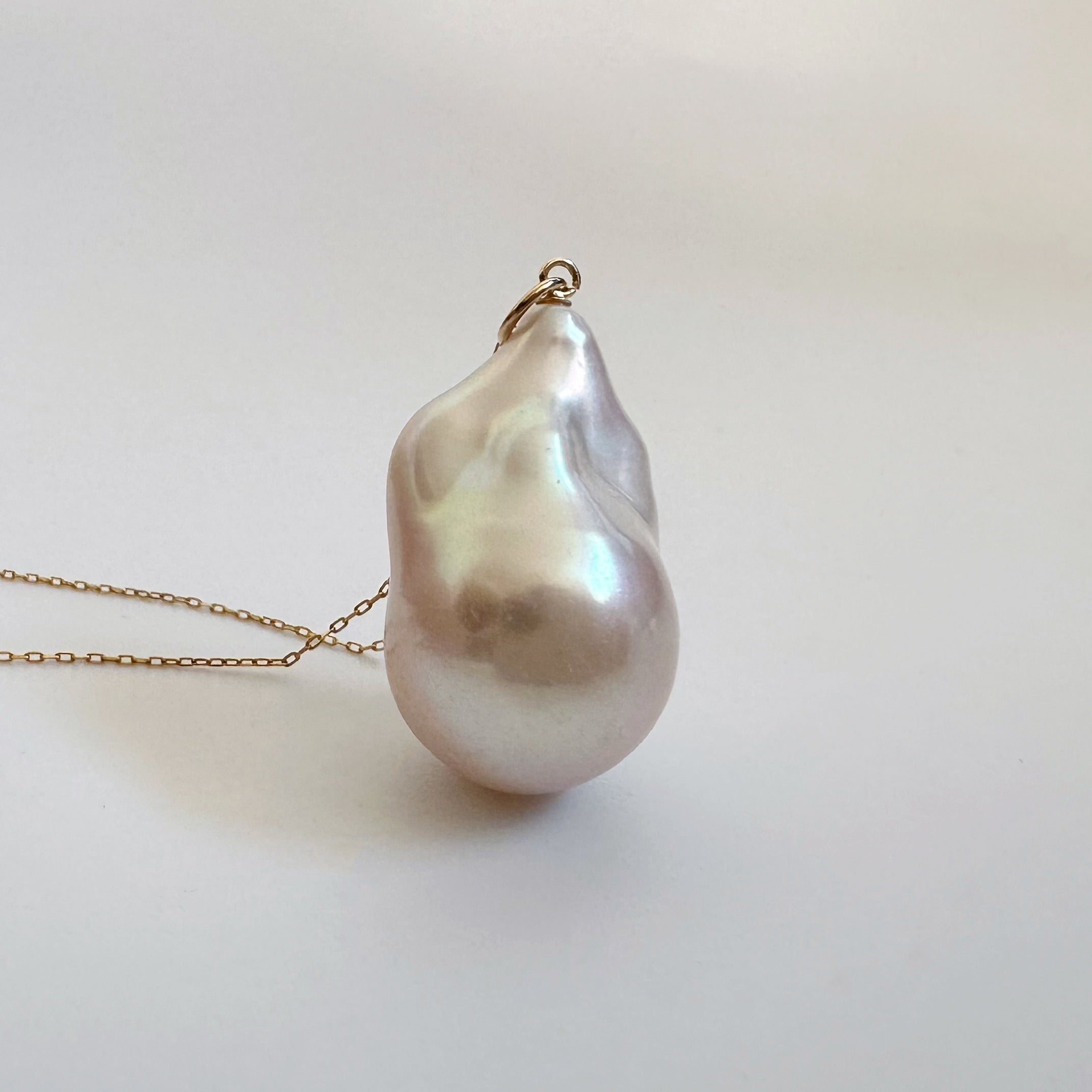 一点もの　k10 baroque  pearl pendant top - hikari pearl.
