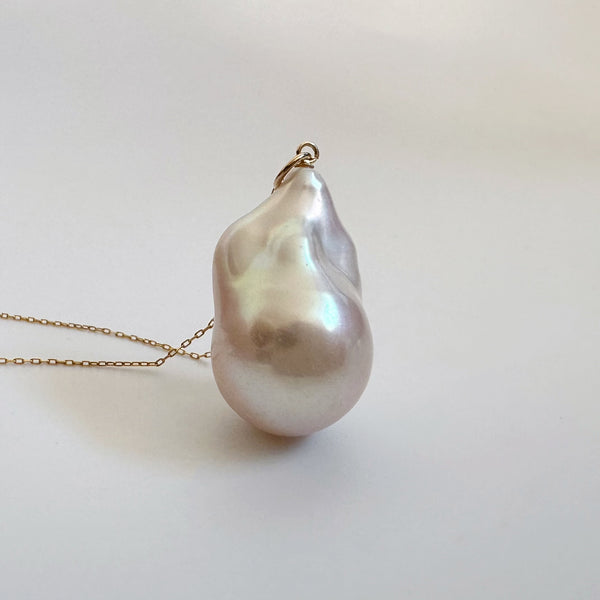 One-of-a-kind k10 baroque pearl pendant top