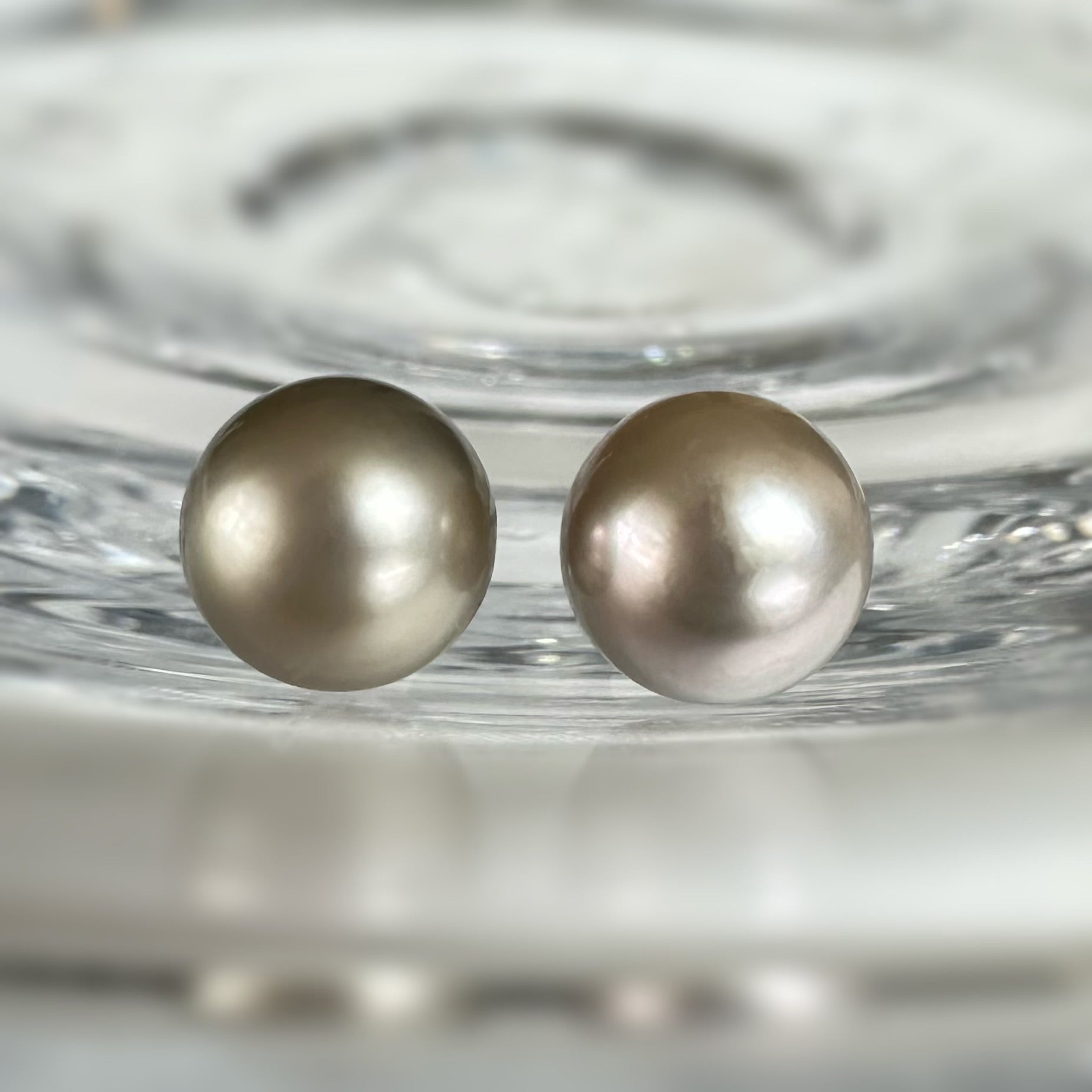 タヒチパール 2wayロングピアス／イヤリング｜シャンパンシルバーゴールド