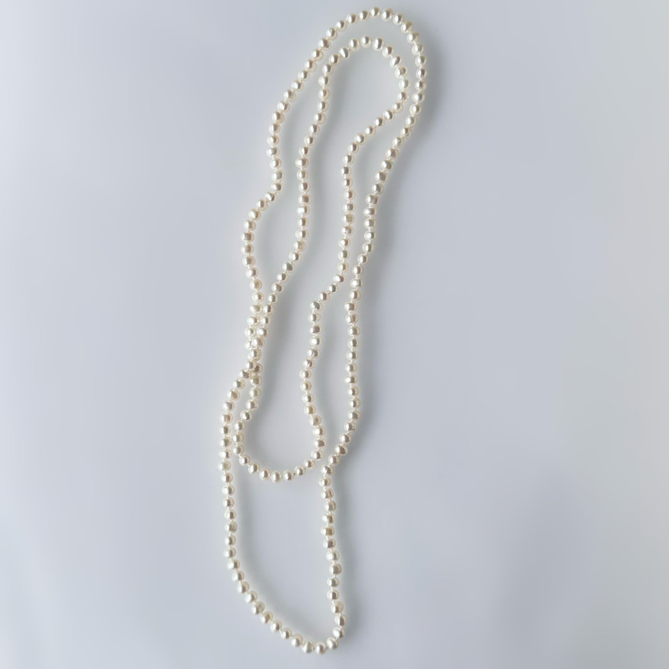 freshwater pearl long necklace all knot 120cm - hikari pearl.