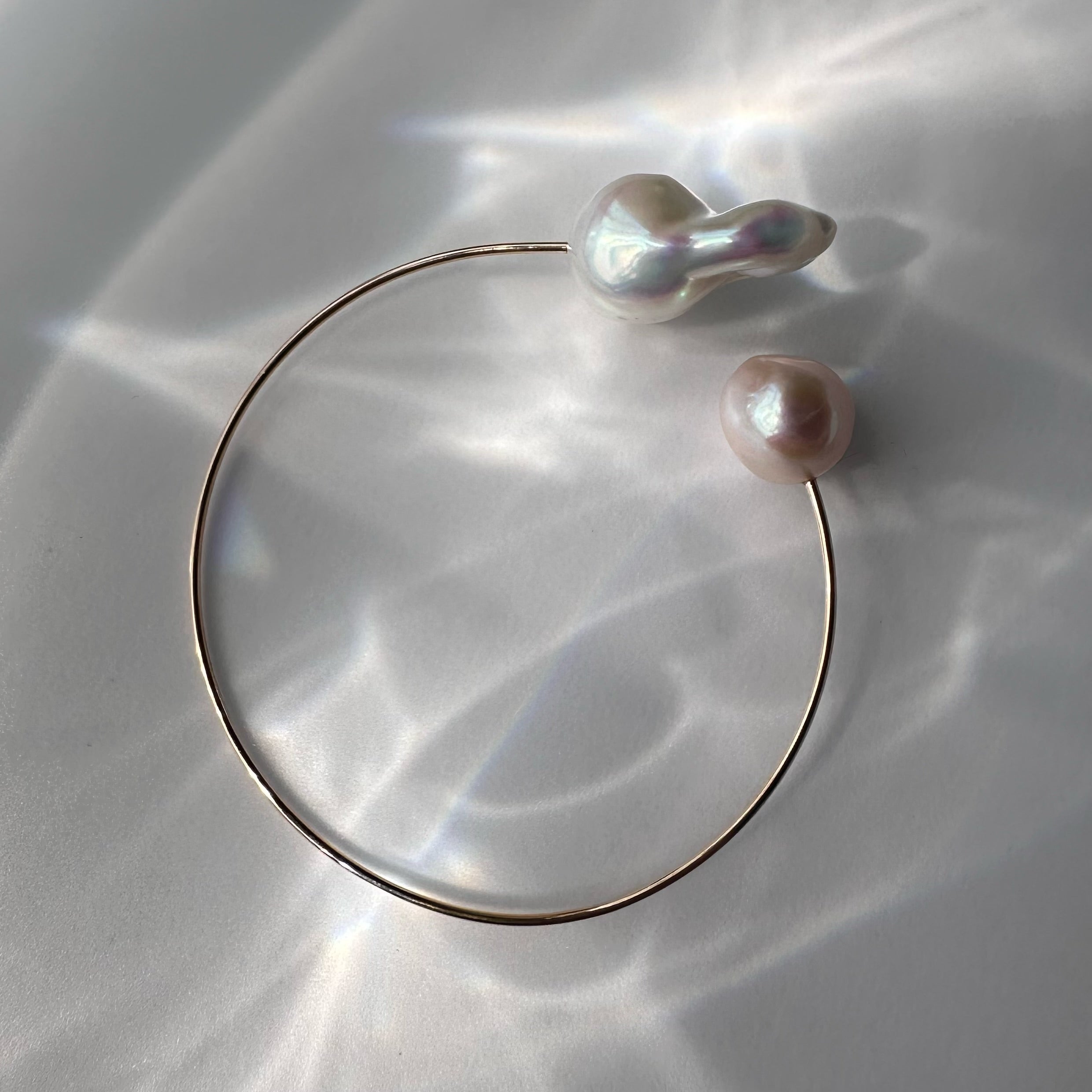 "Perle Baroque Bangle ペルル　バロック　バングル"  大粒バロックパール　パール　バングル - hikari pearl.