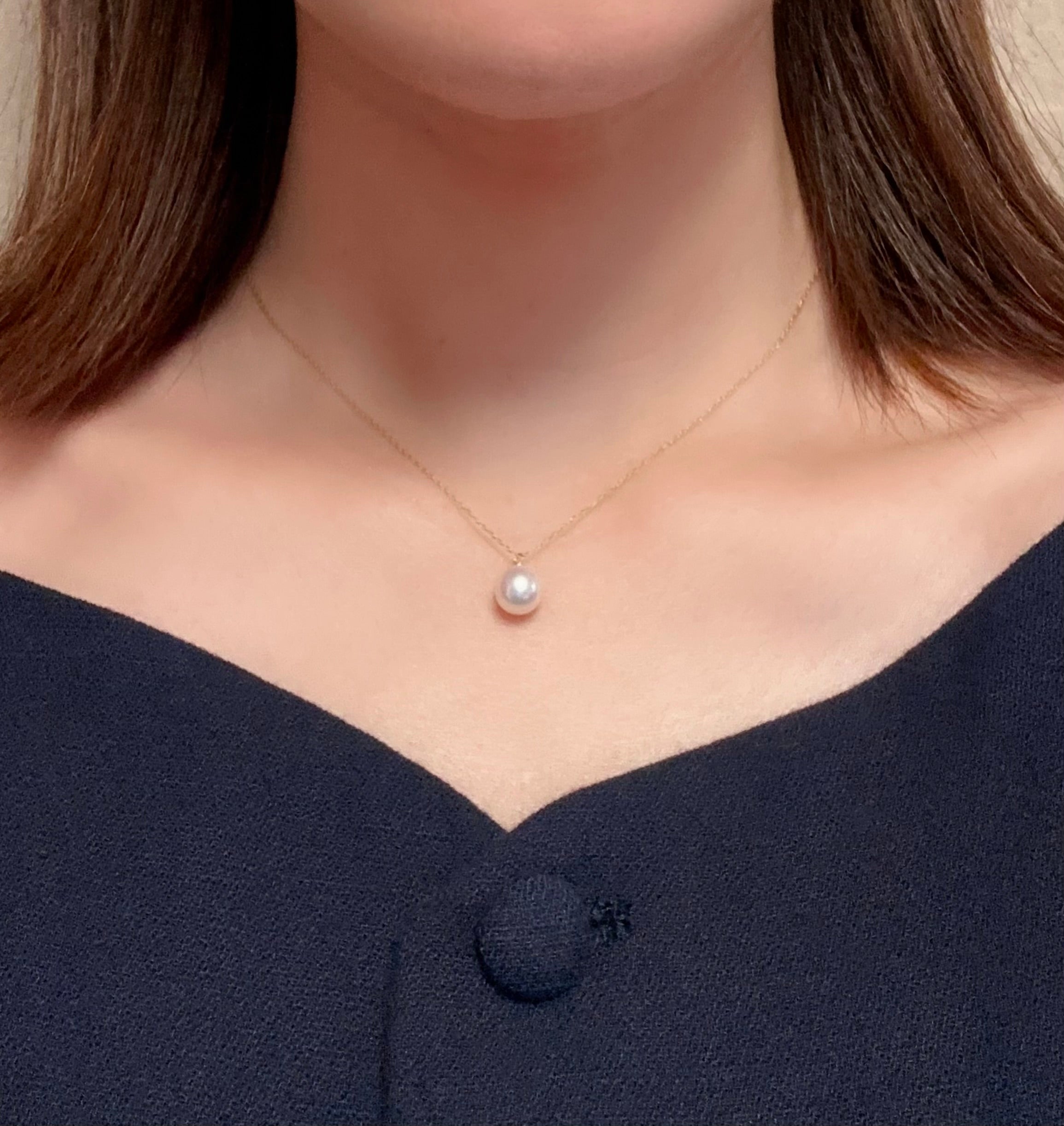 "mum マム"  single pearl necklace set - hikari pearl.