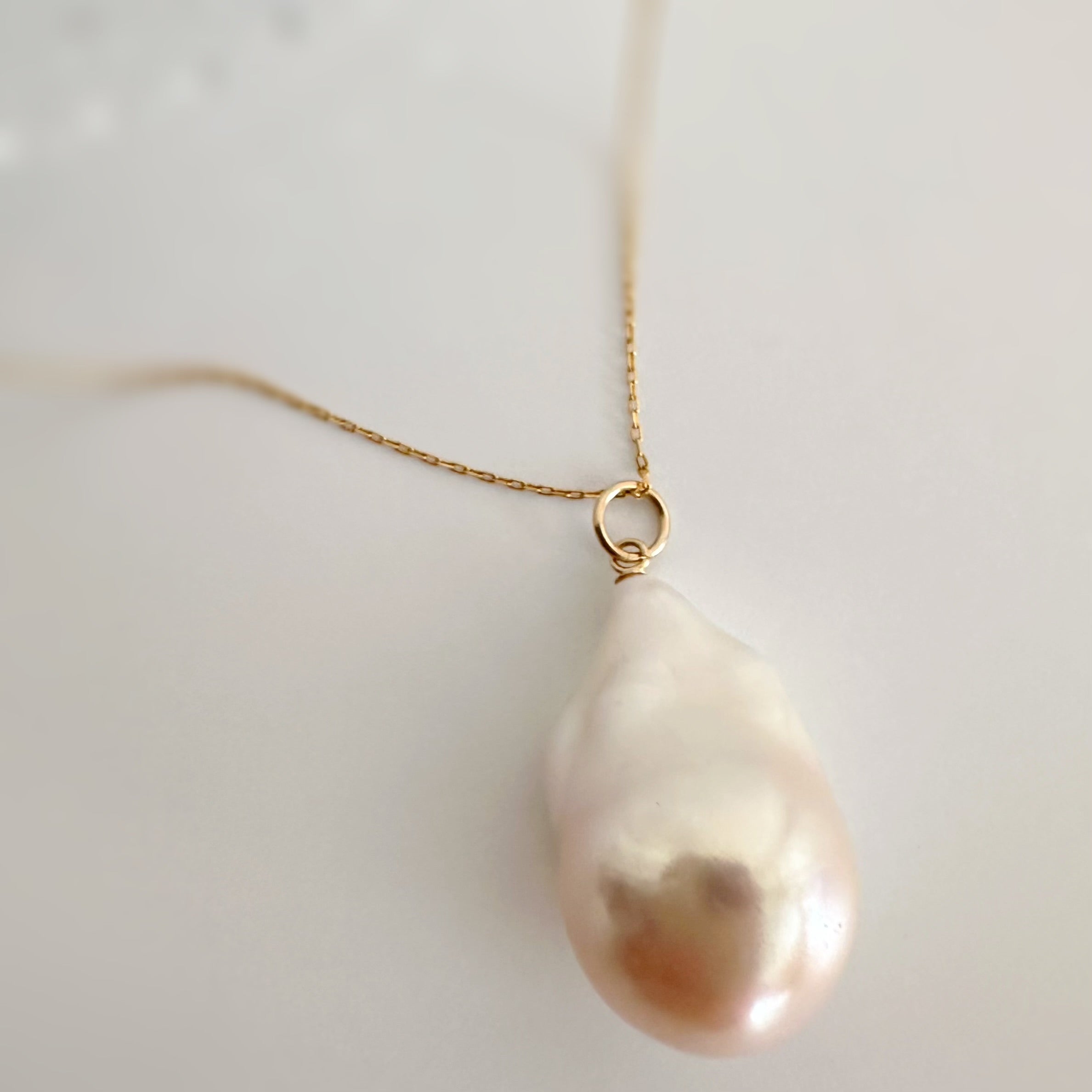 一点もの　k10 baroque  pearl pendant top - hikari pearl.