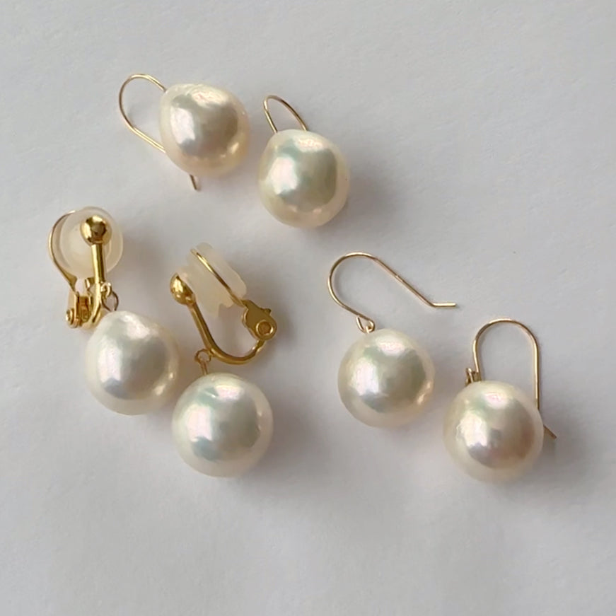 "Luxe Dropリュクス・ドロップ"
　ティアドロップパール　ピアス　イヤリング