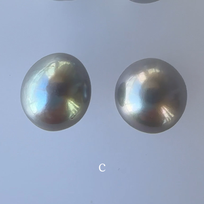 "Pearl Plump Gray パール プランプ グレー" ピアス　イヤリング