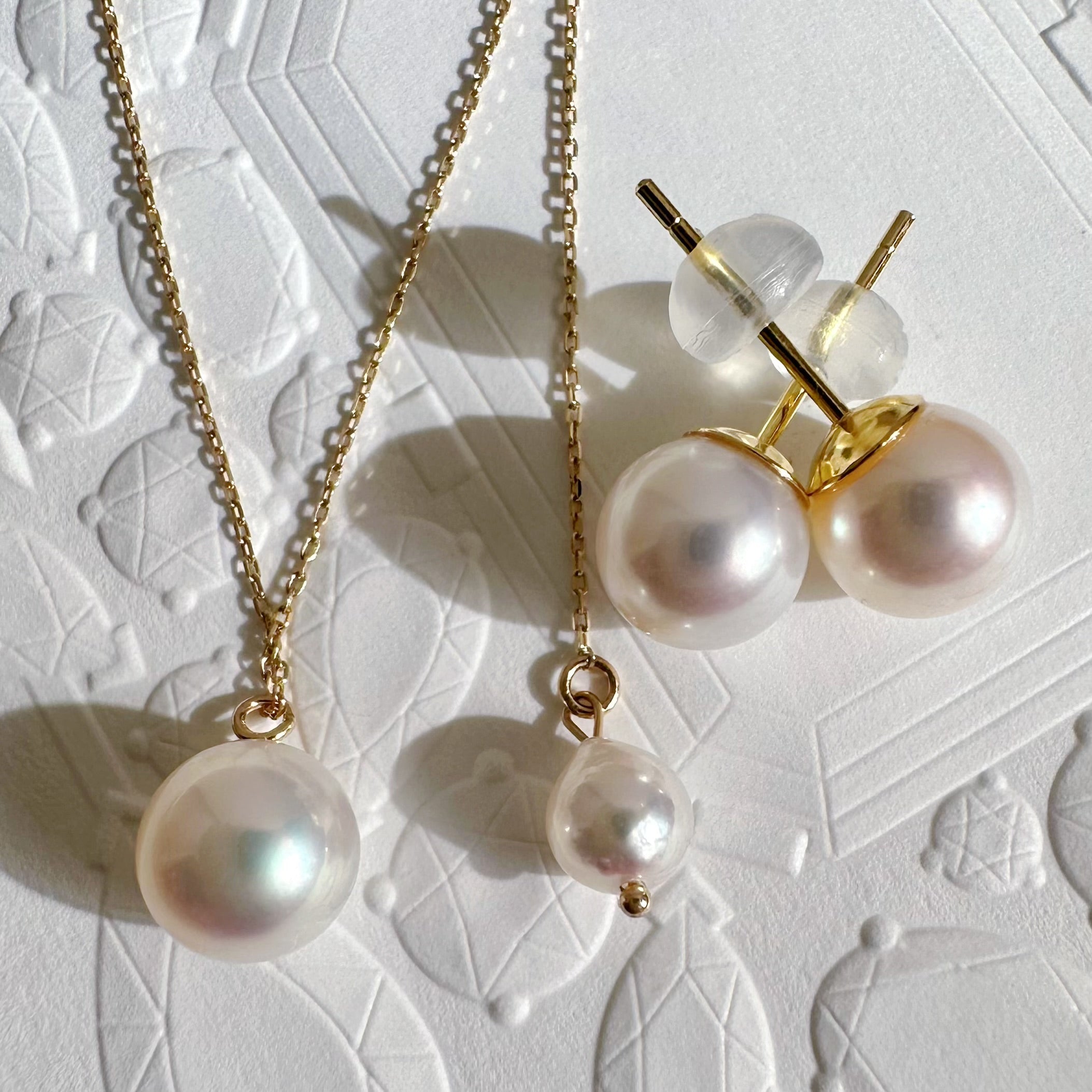 "mum マム"  single pearl necklace set - hikari pearl.