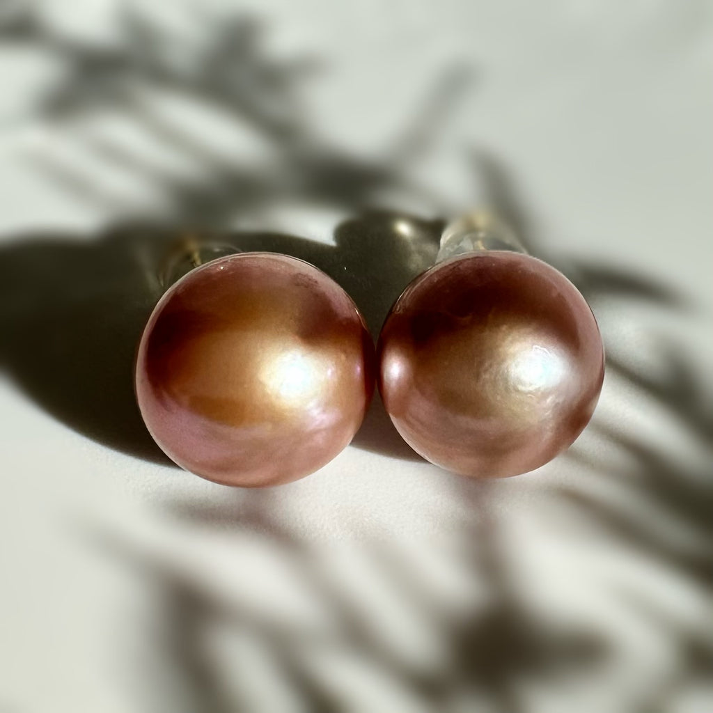 一点もの　k18 pink  pearl 13mm  purple - hikari pearl.