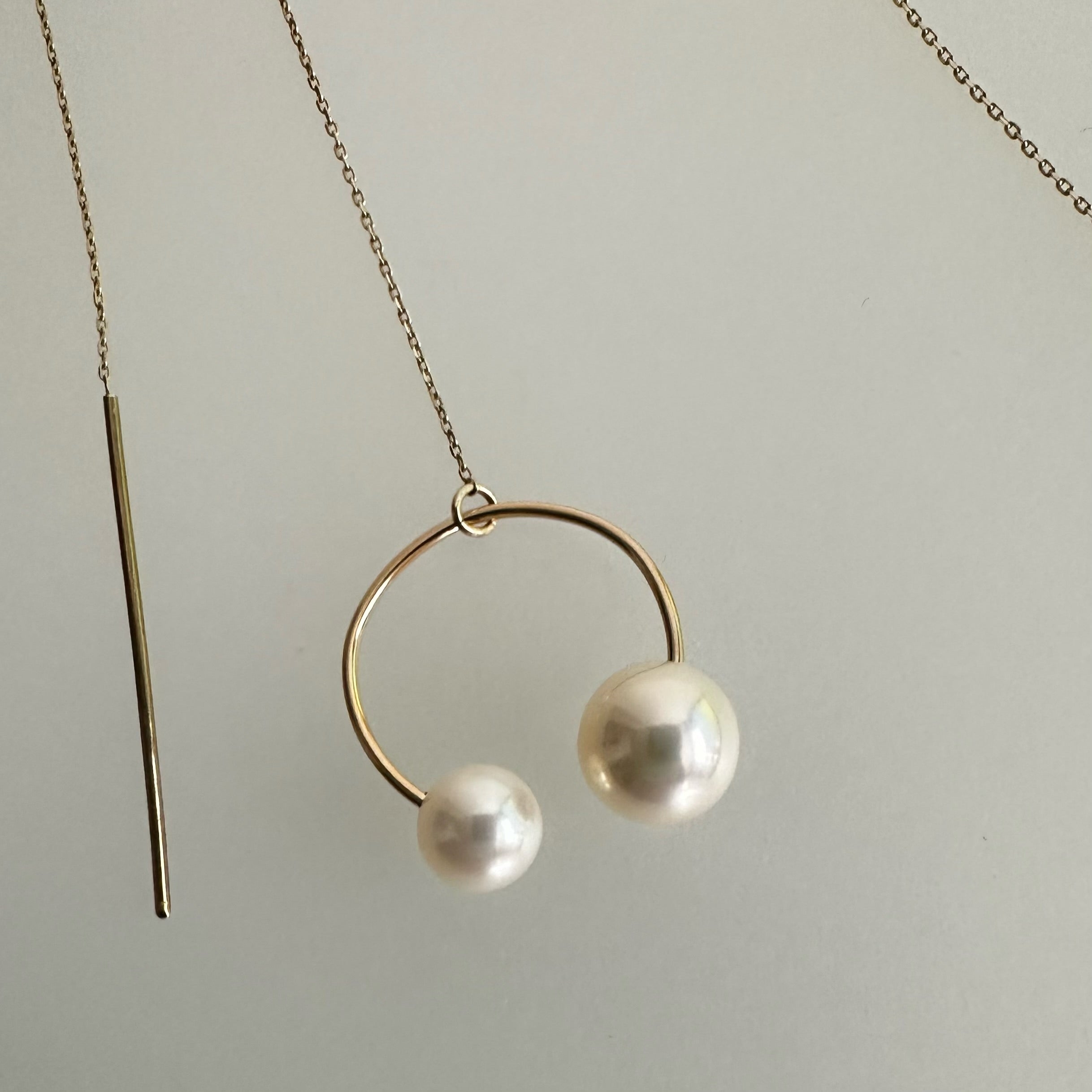 "peace lily ピースリリー"   アシンメトリー　ピアス wedding - hikari pearl.