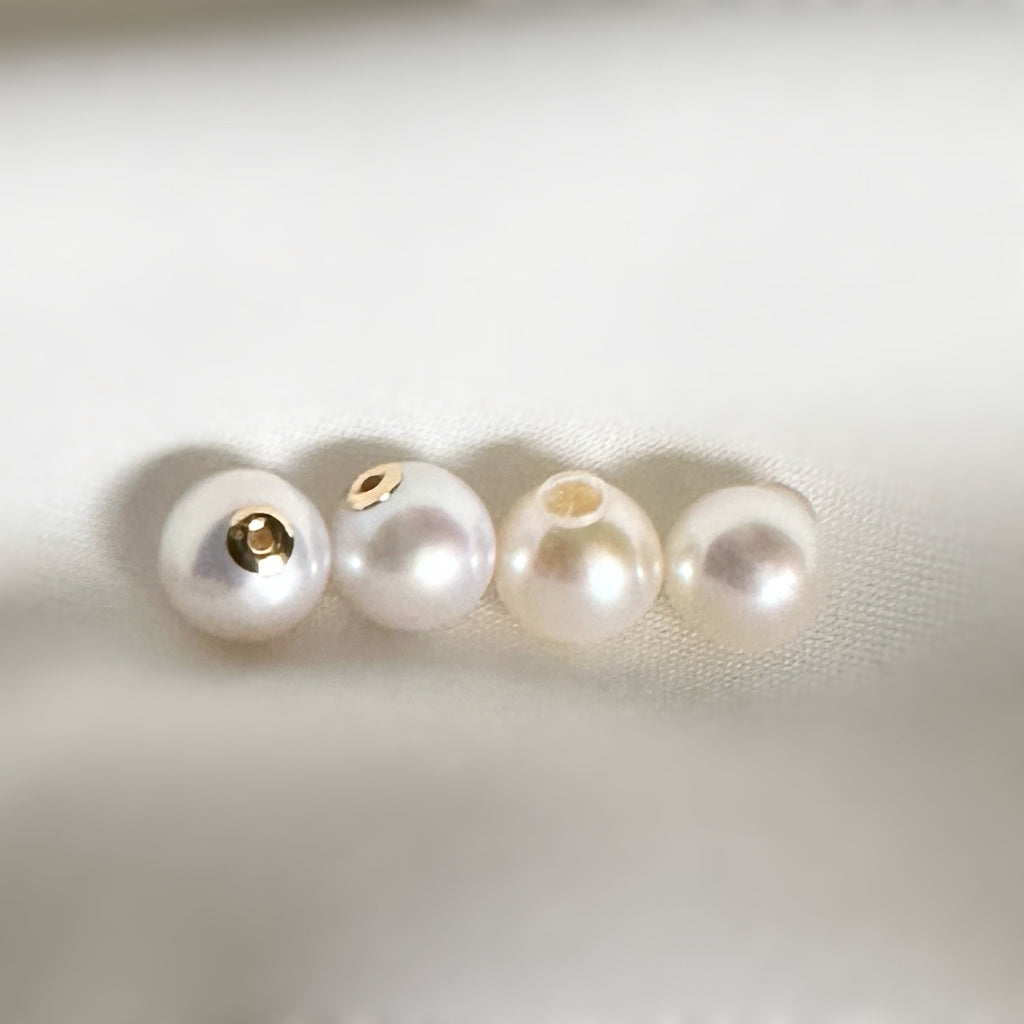 silver ball pearl catch ピアス　gold silver - hikari pearl.