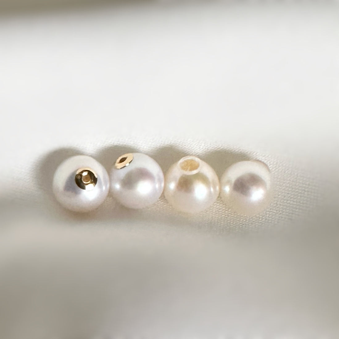 silver ball pearl catch ピアス　gold silver - hikari pearl.