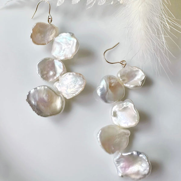 petal  5 pearl wedding ピアス　イヤリング