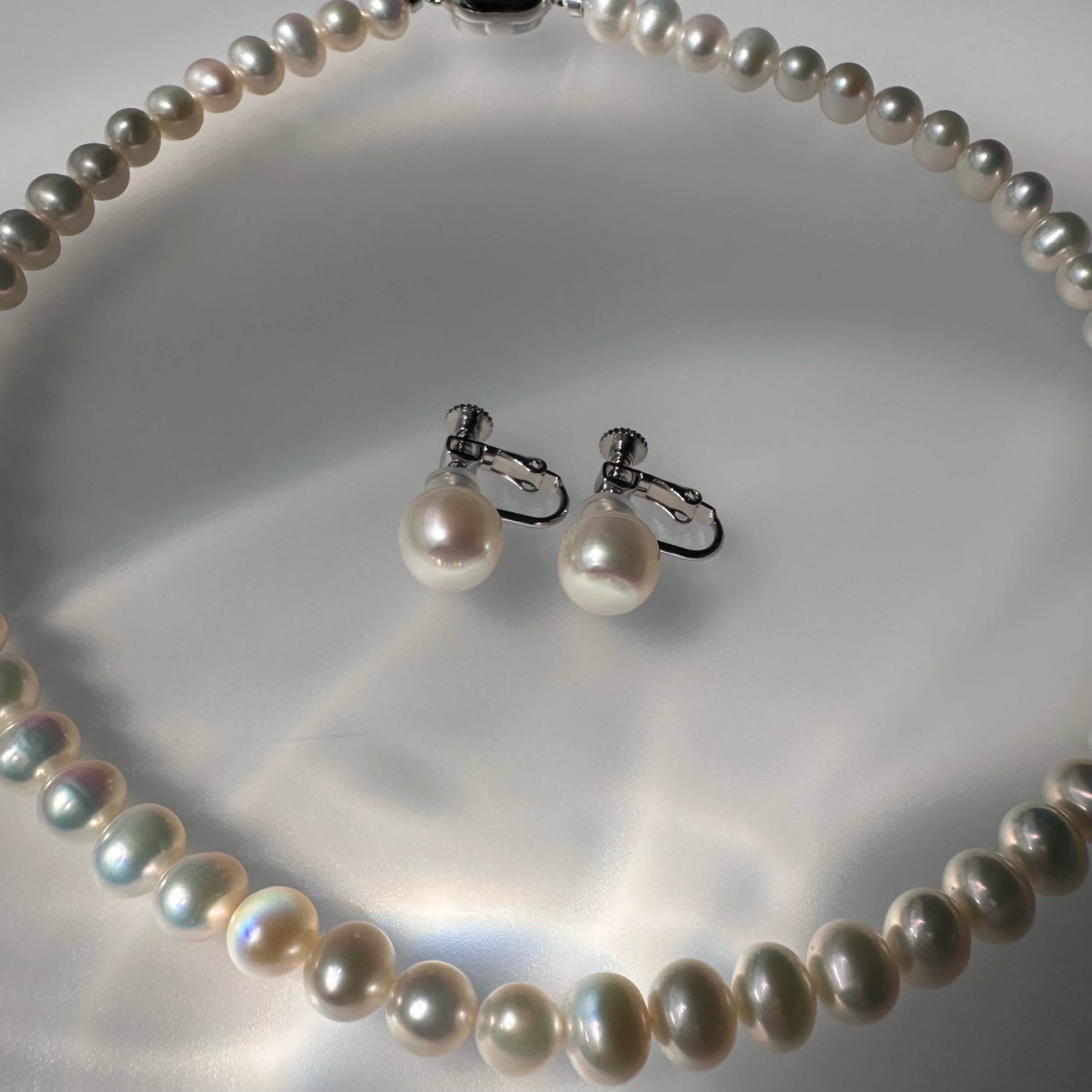 freshwater pearl necklace 40cm - hikari pearl.