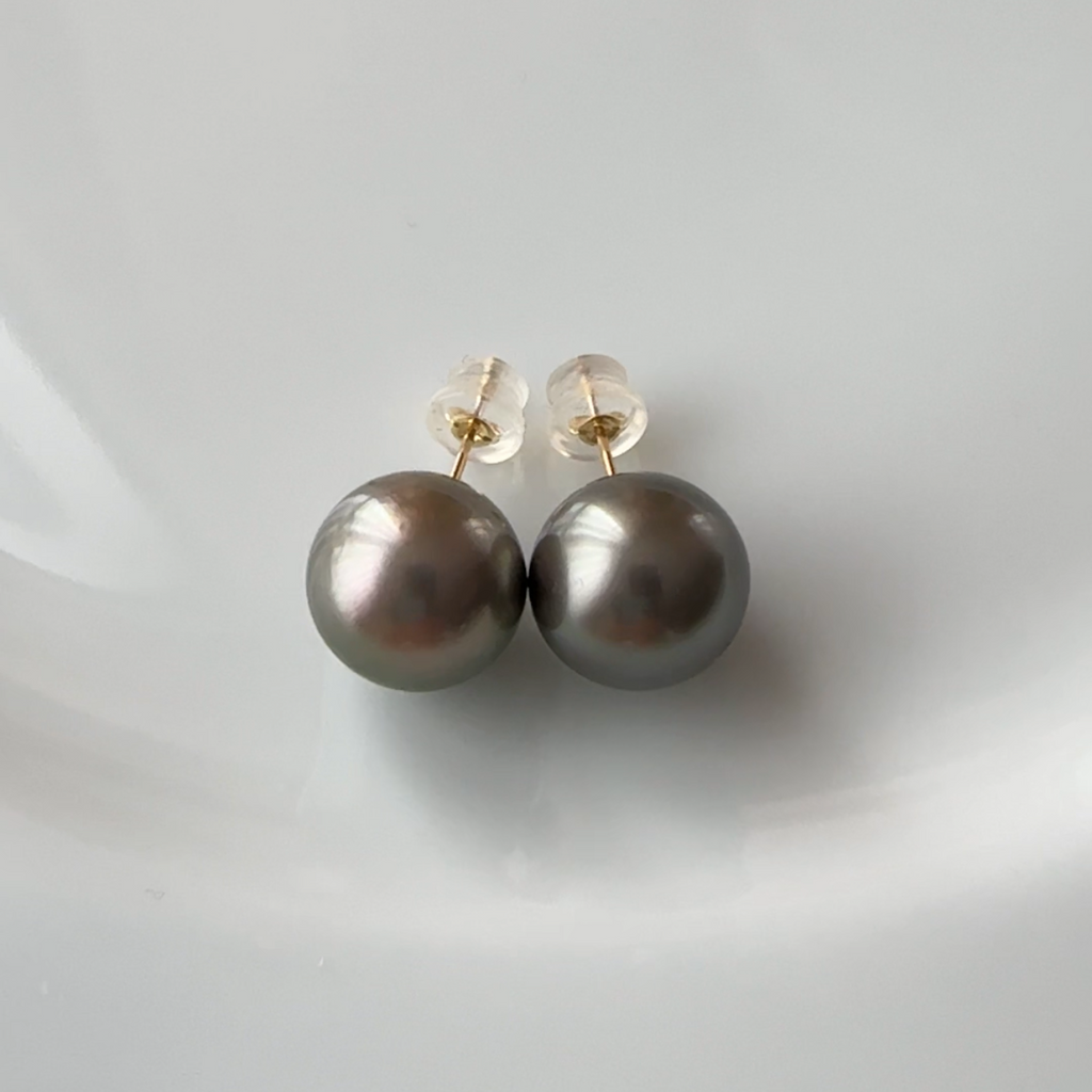 "christmas rose クリスマスローズ" Tahiti   pearl ピアス　イヤリング - hikari pearl.