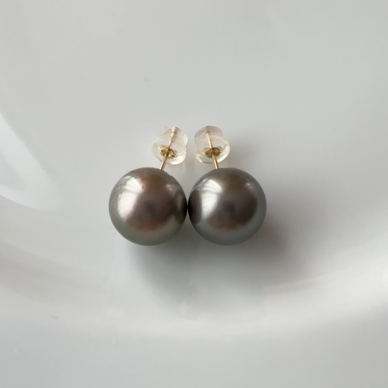 "christmas rose クリスマスローズ" Tahiti   pearl ピアス　イヤリング - hikari pearl.