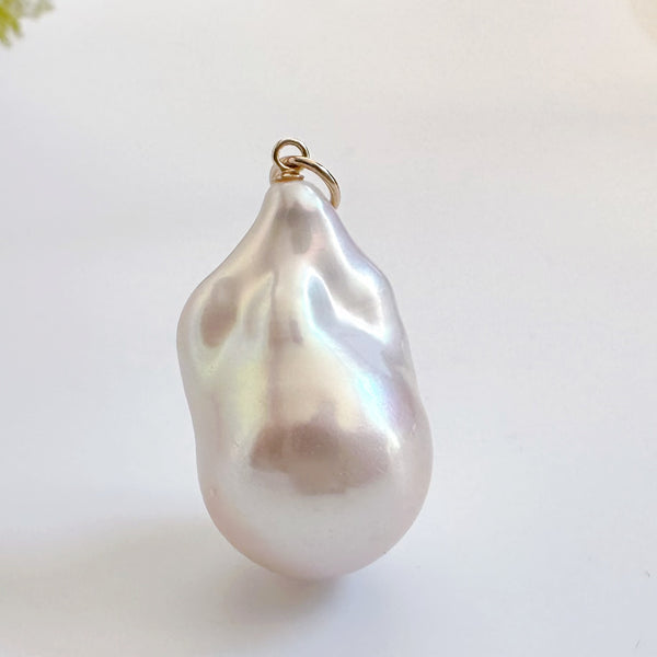 One-of-a-kind k10 baroque pearl pendant top