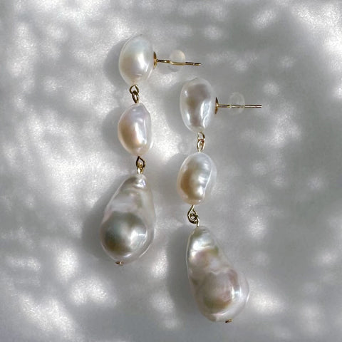 "madonna lily マドンナリリー"     ピアス　イヤリング　wedding oyster baroque  pearl