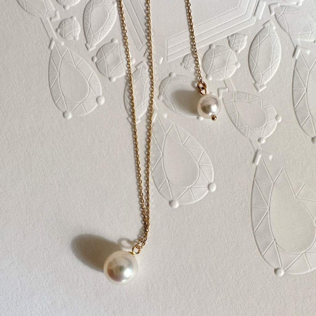 "mum マム"  single pearl necklace set - hikari pearl.