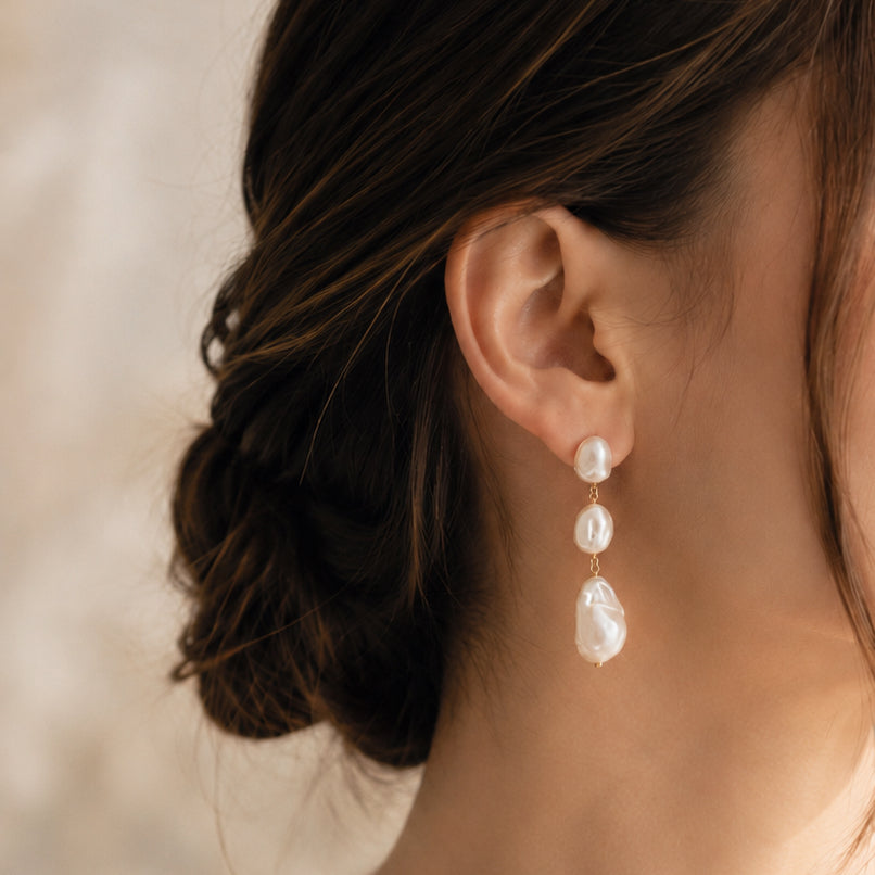 【美品】hikari pearl ステーションパール ロングピアス　淡水パール イヤリング・ピアス – Mitsu Pearl