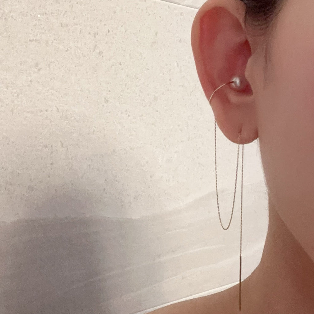 "peace lily ピースリリー"   アシンメトリー　ピアス wedding - hikari pearl.