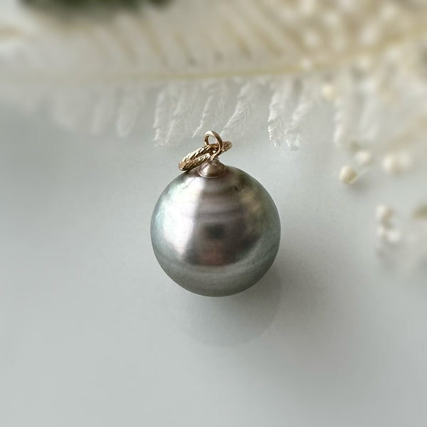 一点もの　gray tahiti   pearl pendant top ネックレス