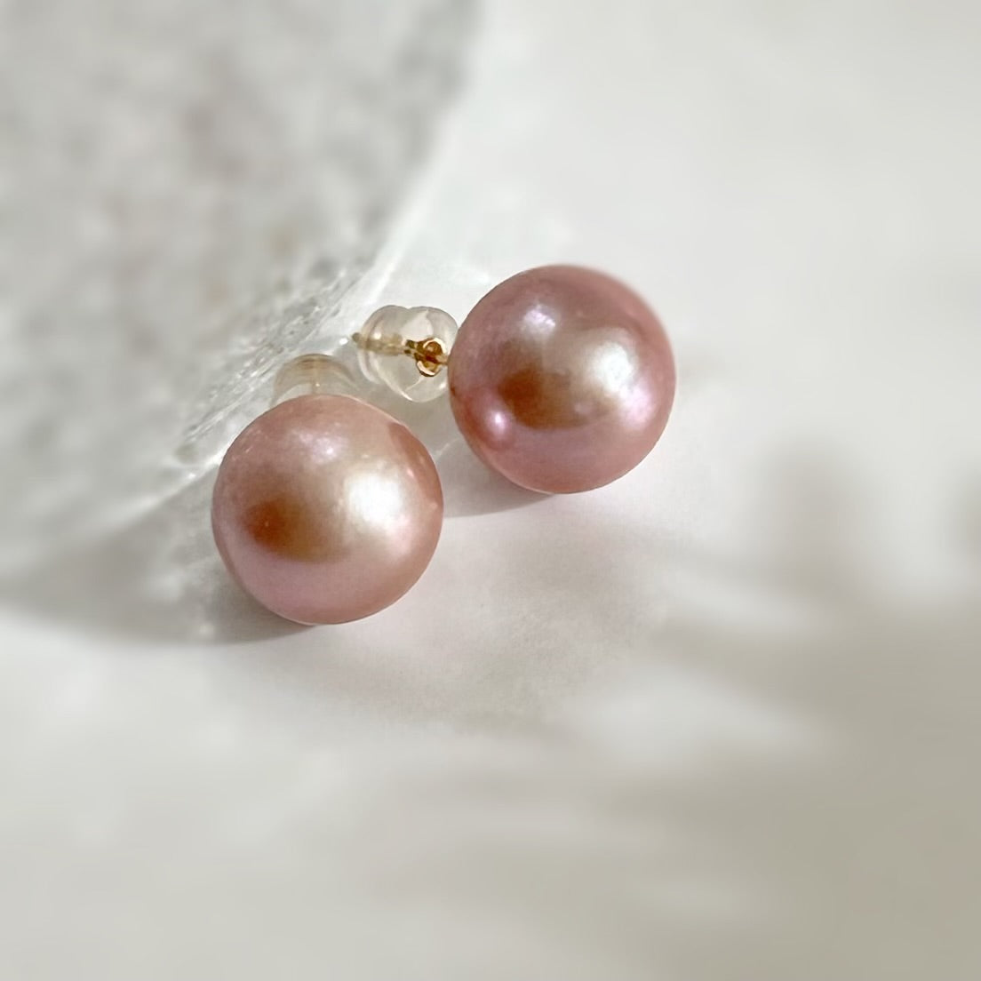 一点もの　k18  pink  pearl 13mm SAKURA - hikari pearl.