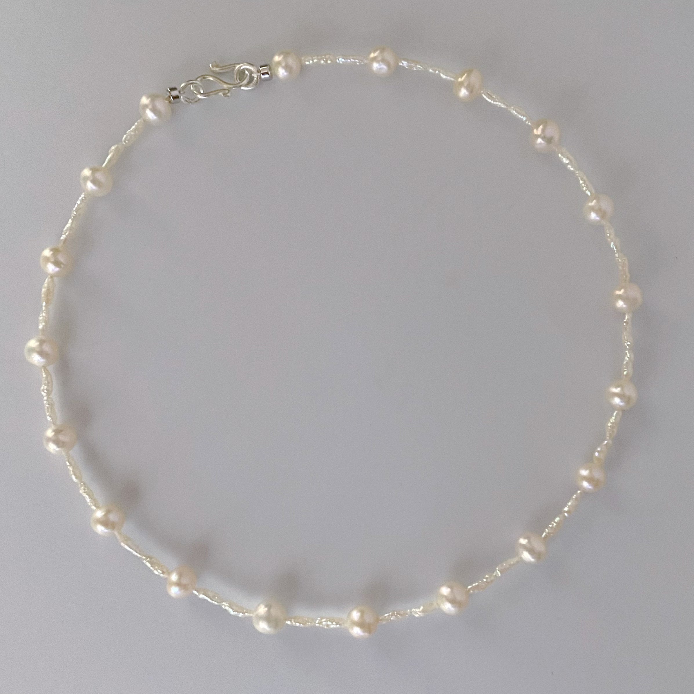 Pearl Station Necklace 6mm