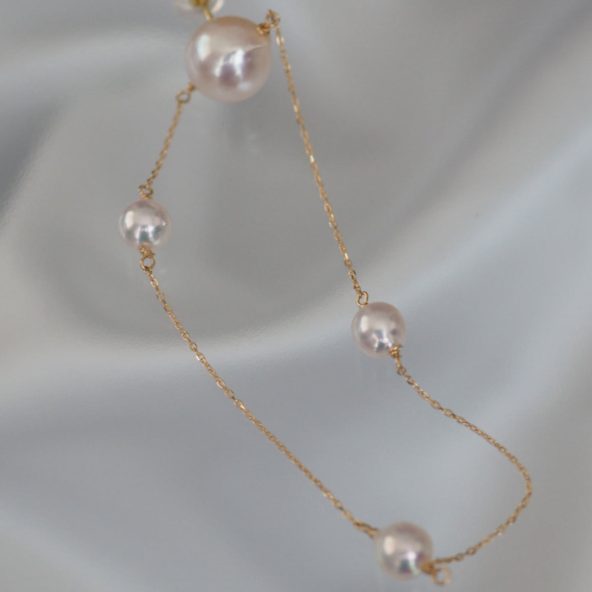 k10 Akoya & Fresh water mariage station weddingピアス　イヤーカフ - hikari pearl.