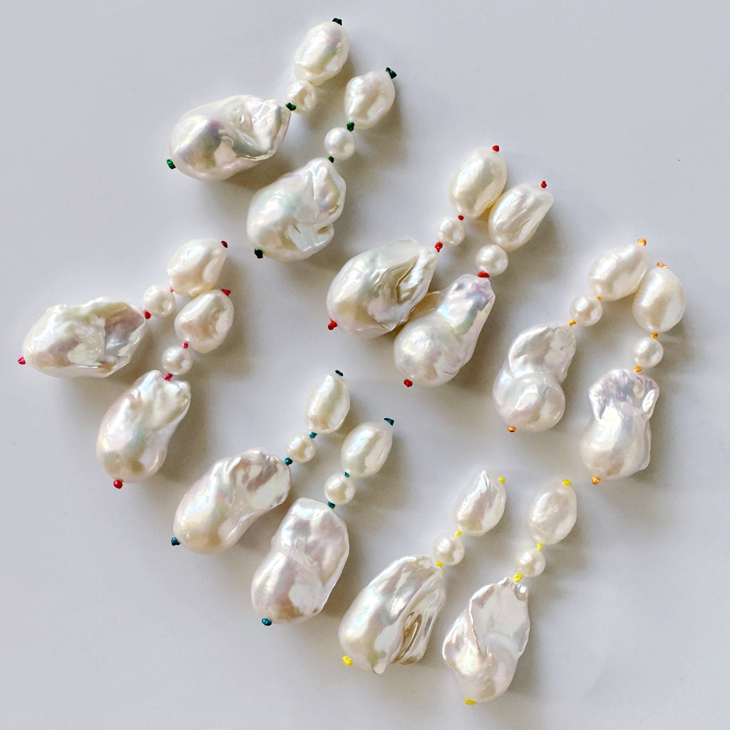 color baroque  pearl ピアス　イヤリング - hikari pearl.