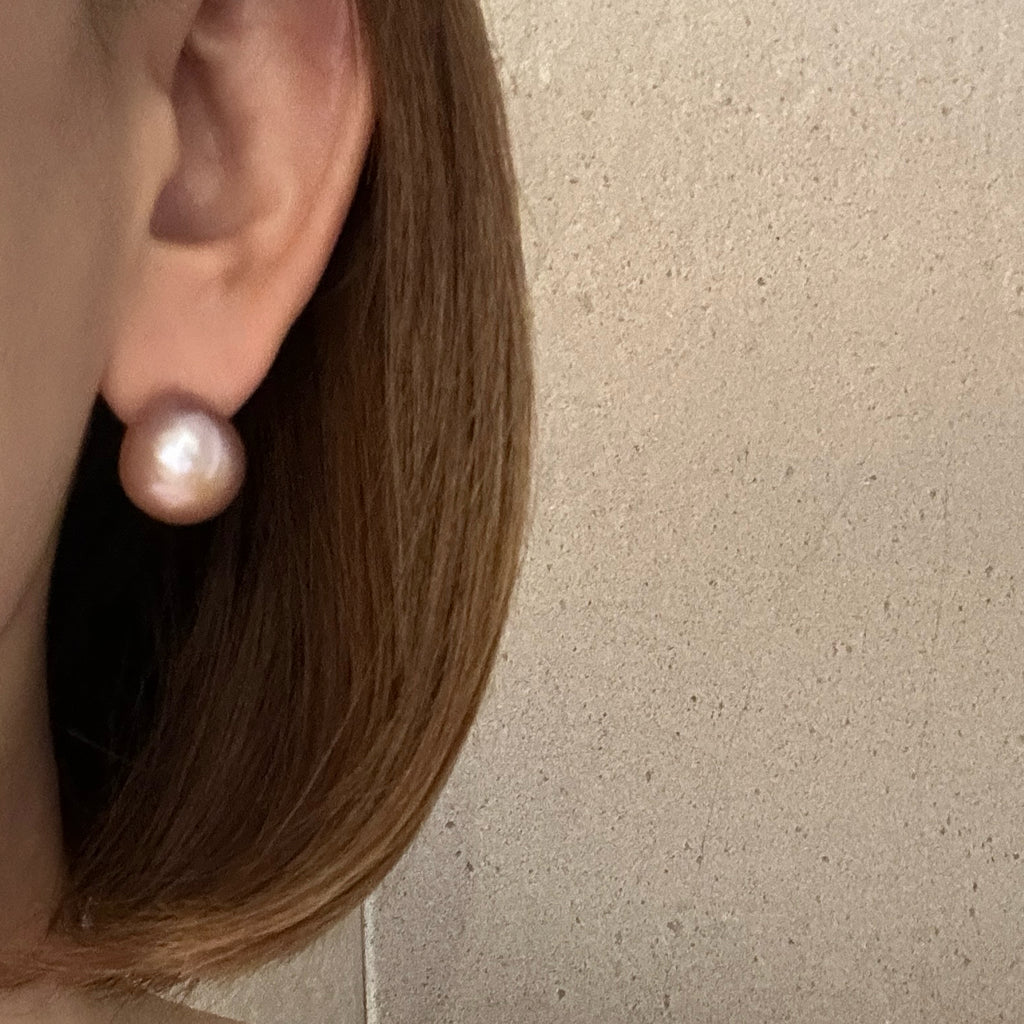 一点もの　natural color pink purple orange 14mmUP ピアス　イヤリング