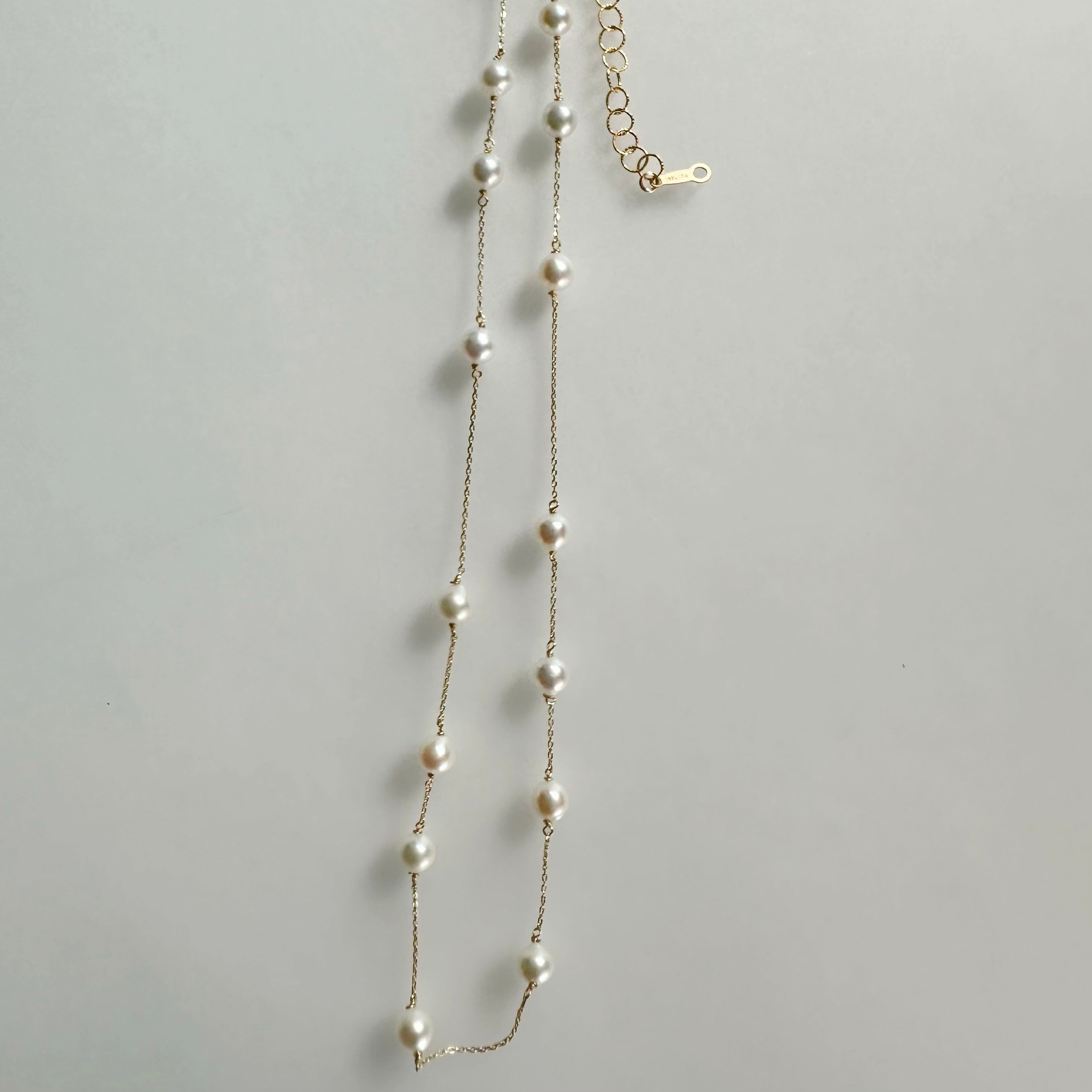 "Mimosa pearl necklace "ベビーパール　k10  チョーカーネックレス