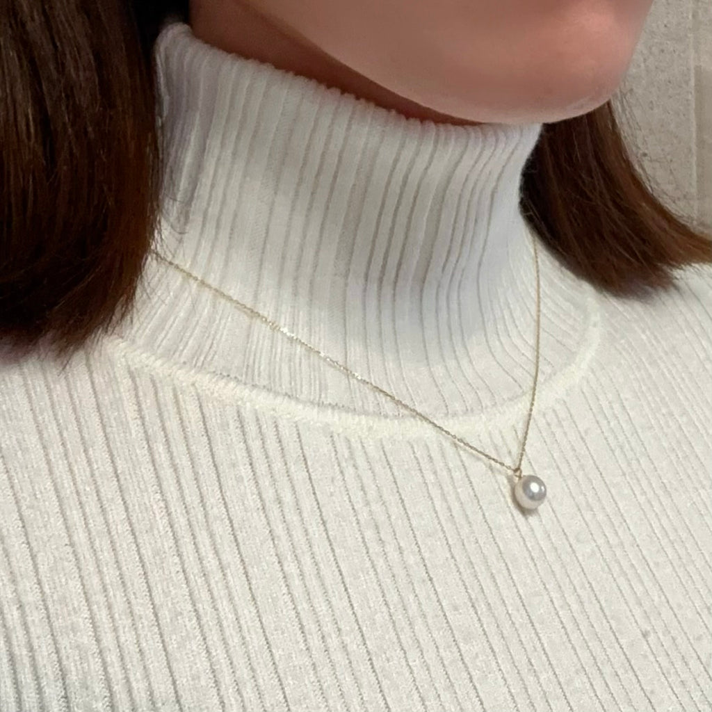 "mum マム"  single pearl necklace set - hikari pearl.