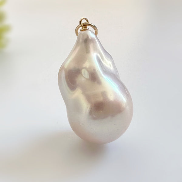 One-of-a-kind k10 baroque pearl pendant top