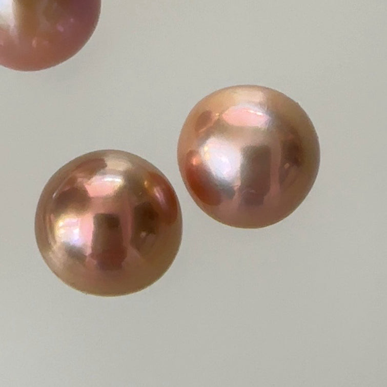 一点もの　natural color pink purple orange 14mmUP ピアス　イヤリング