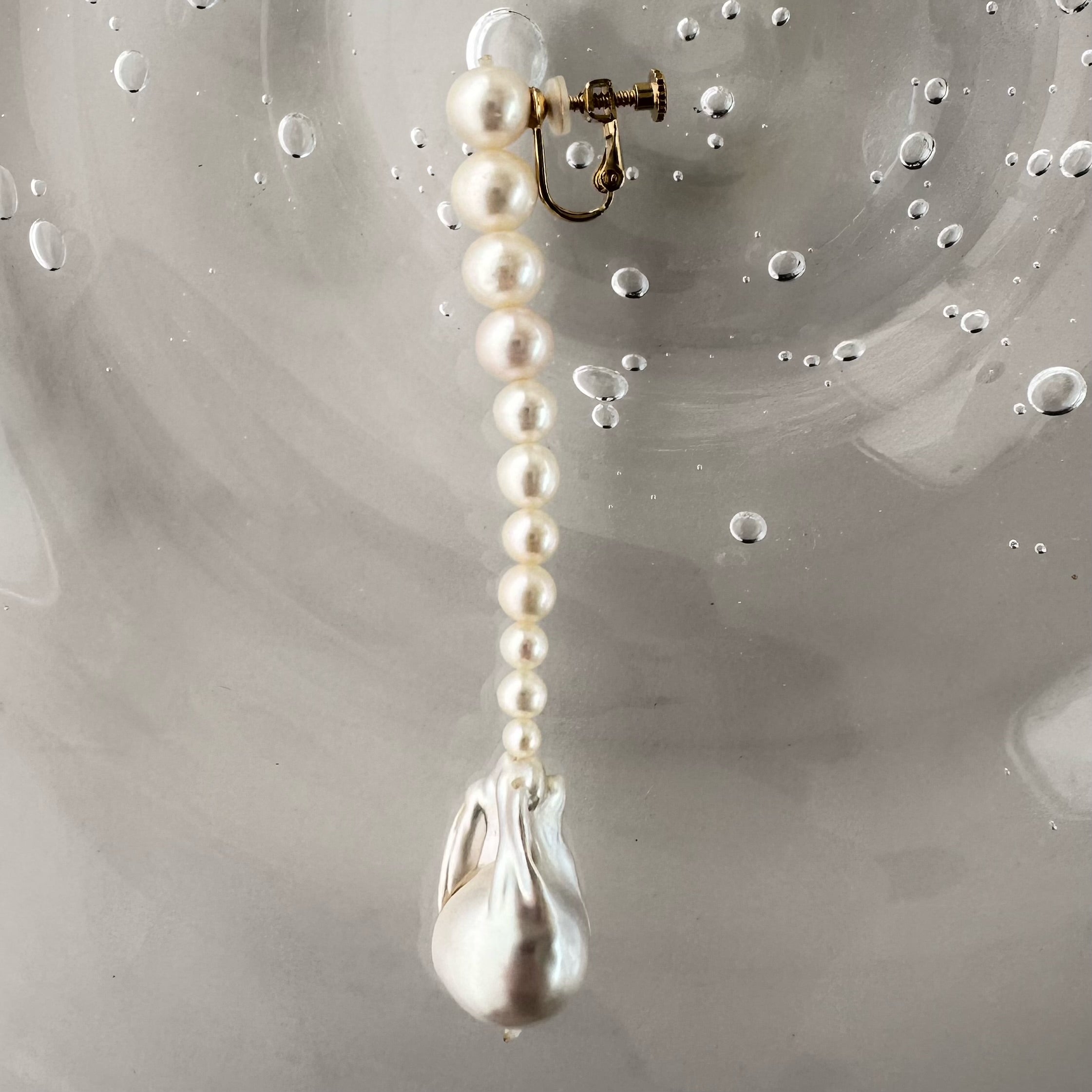 Gradation Baroque  pearl weddingピアス　イヤリング - hikari pearl.