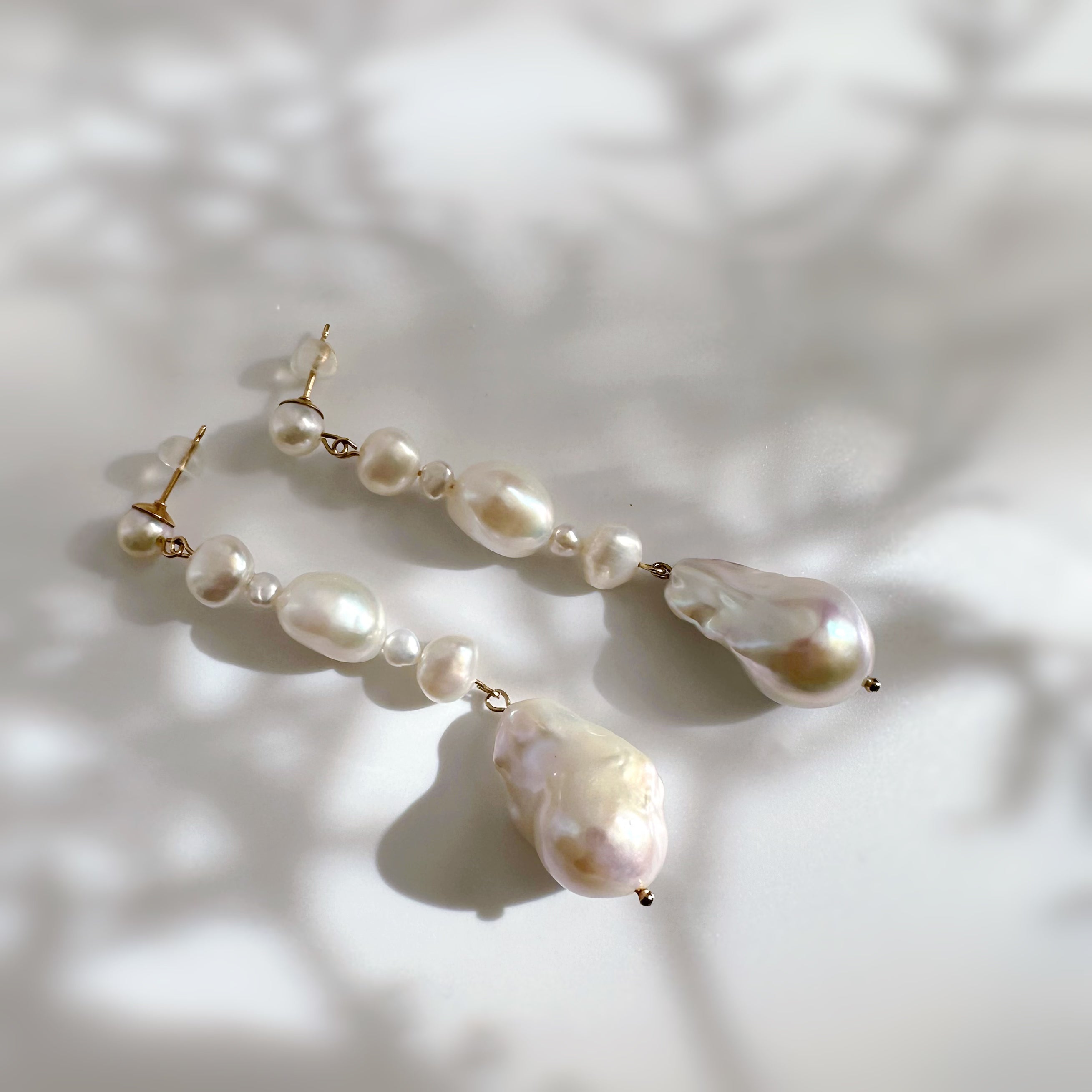 oyster baroque  pearl nuance ピアス　イヤリング - hikari pearl.