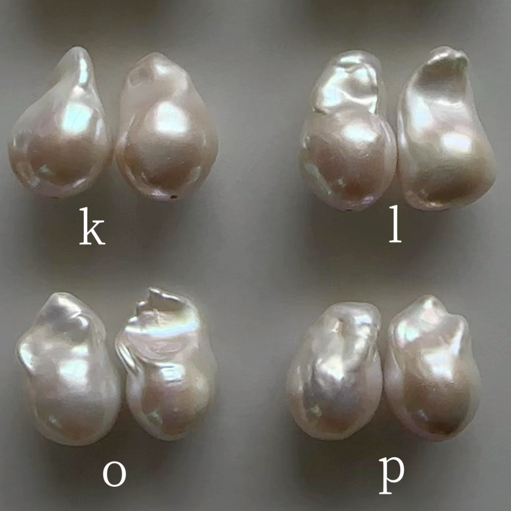 baroque oyster pearl hoop weddingピアス　イヤリング
