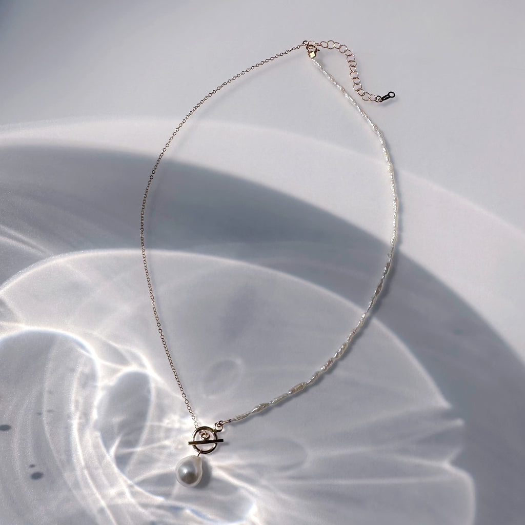 "lily of the valley リリー・オブ・ザ・ヴァリー" アシンメトリー　マンテル　パール　ネックレス - hikari pearl.