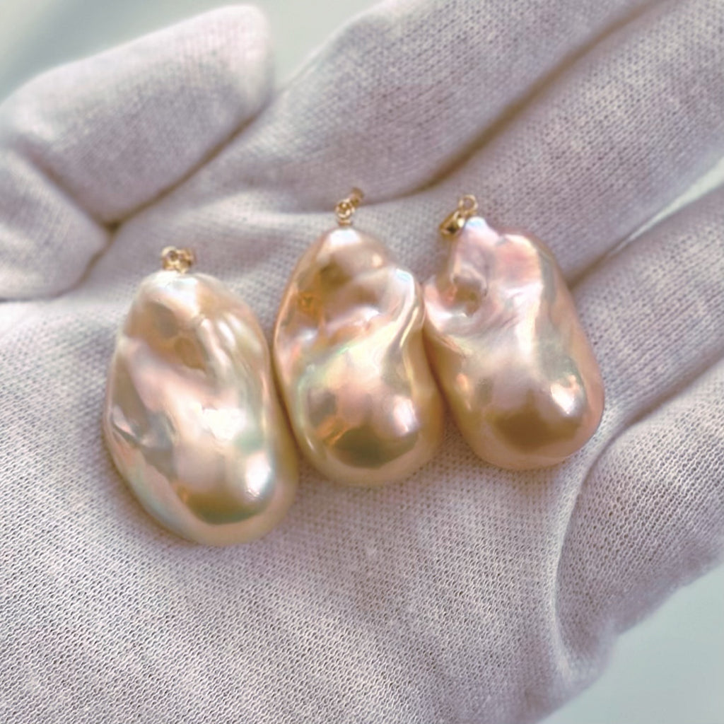 "la france pear  ラフランスペア"  baroque pearl  ペンダントトップ　ネックレス - hikari pearl.