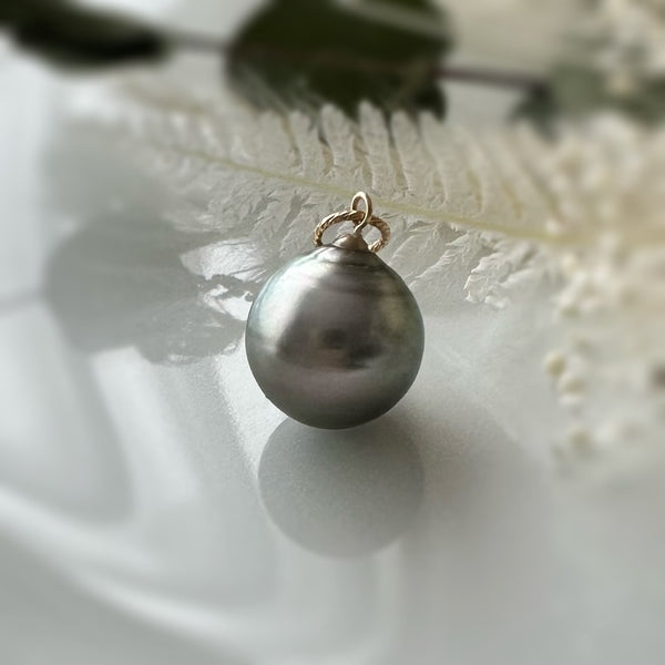 一点もの　gray tahiti   pearl pendant top ネックレス