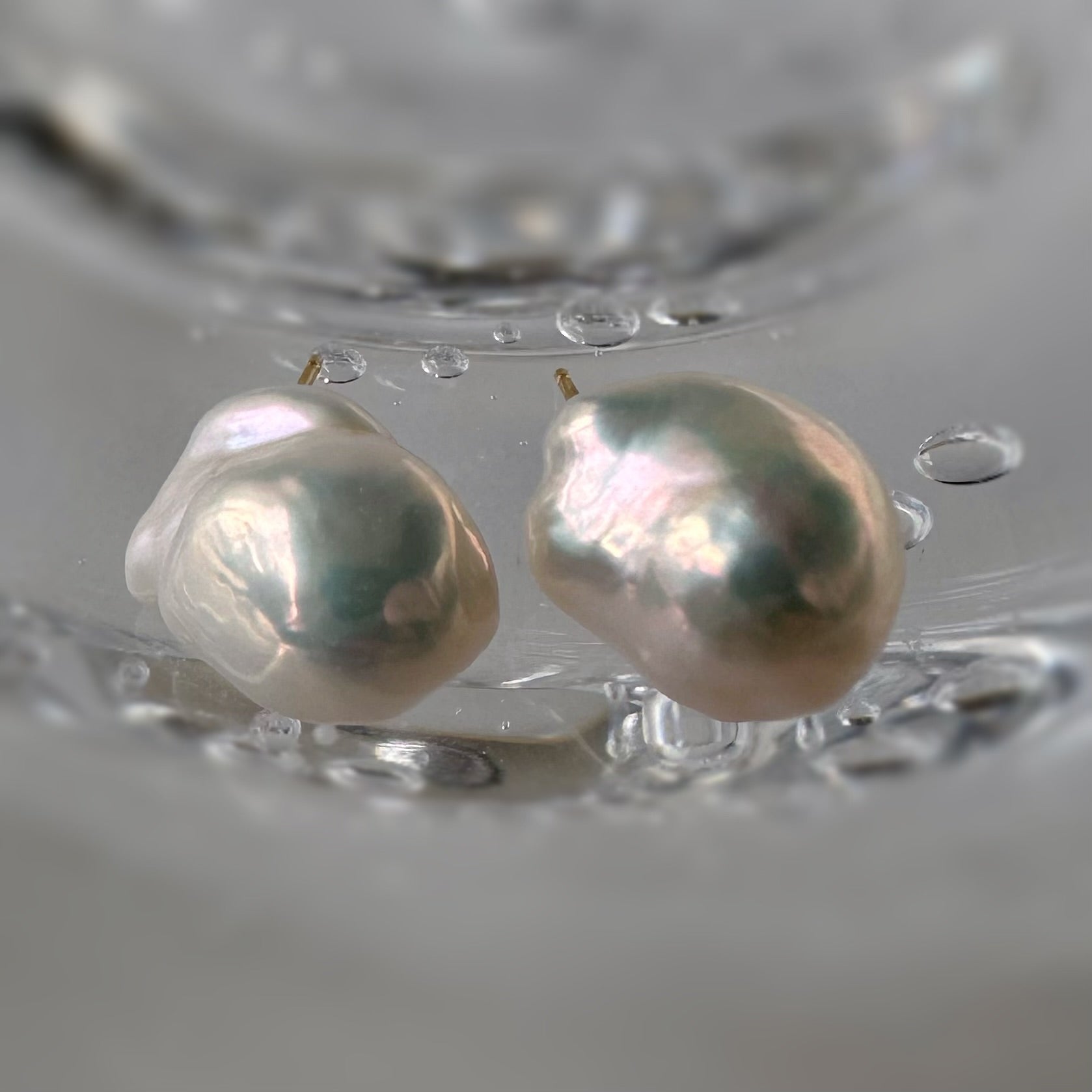 "Éclat Luxe mini  エクラリュクスミニ" バロックパール　ピアス　イヤリング　 - hikari pearl.